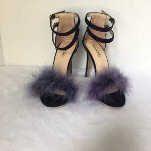 Ankle Strap Fluffy Feather Sandal